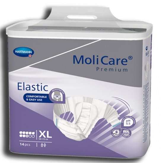 MoliCare Premium Slip Elastic Πάνες Ακράτειας Νύχτας Xlarge 8 Σταγόνων 14τμχ REF:165474 Hartmann